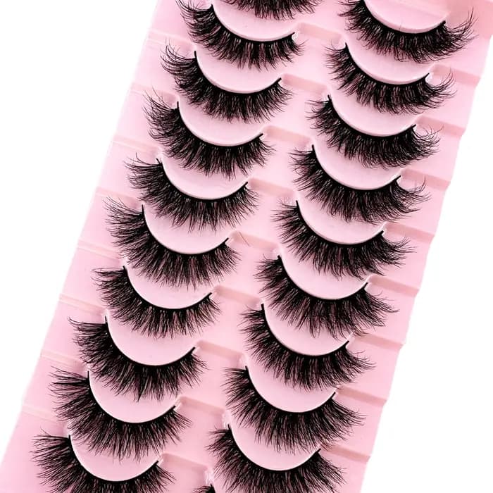 Nouveau 10 paires de faux cils naturels complets
