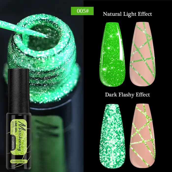Vernis à ongles Gel à revêtement métallique or argent