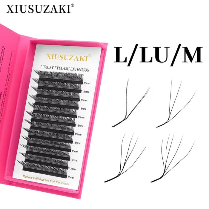 XIUSUZAKI YY 3D 4D 5D W forme Extensions de cils doux naturel L/LU/M Curl W Extensions de cils préfa