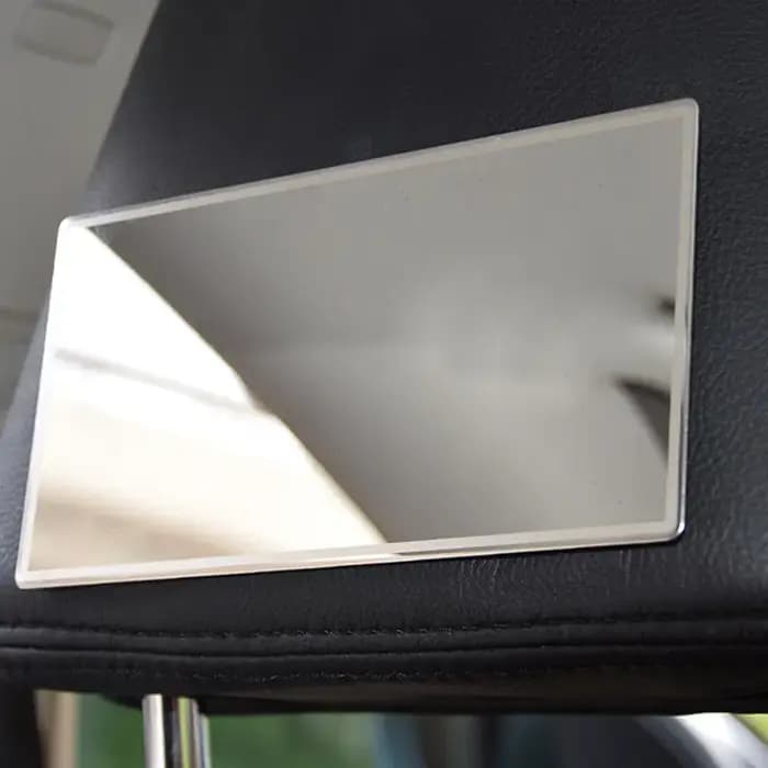 Miroir de maquillage pour voiture, miroir HD portable en acier inoxydable pour pare-soleil de voitur