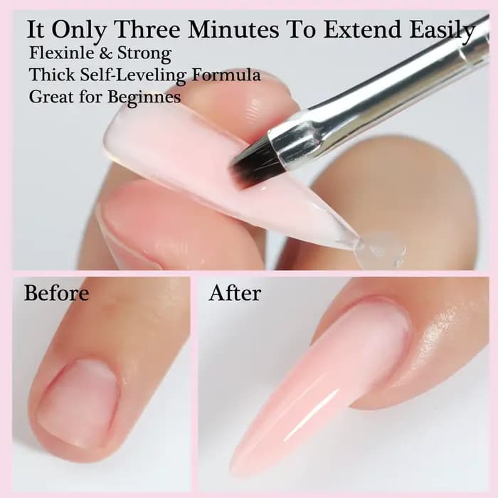 Vernis d'extension d'ongles en Gel acrylique Semi-Permanent UV/LED, grande capacité, adapté au Desig