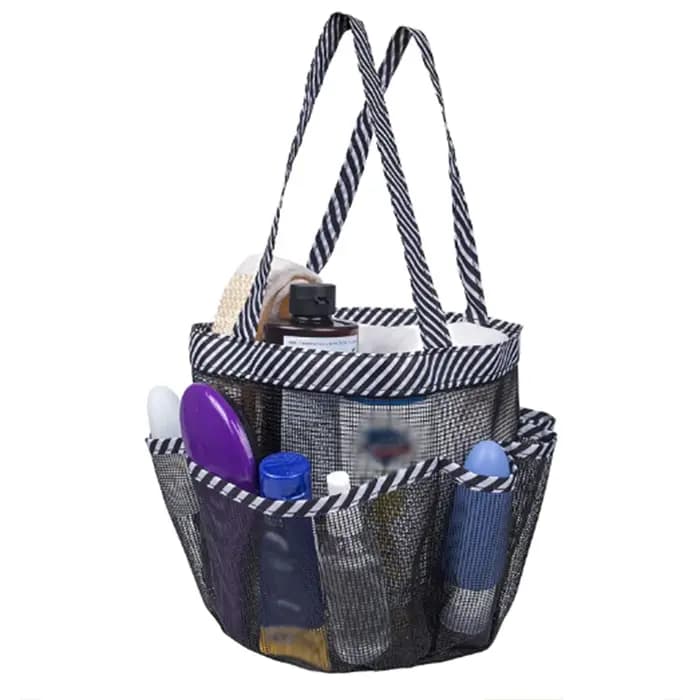 Trousse de toilette rayée unisexe