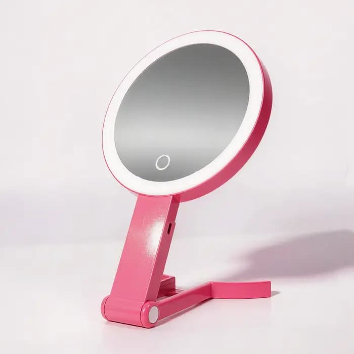 Miroir de maquillage 10X/1X double face, luminosité réglable, miroir de bureau 360° ° Miroir à mai