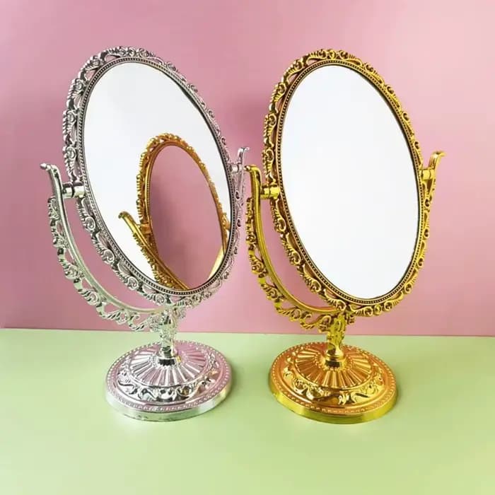 Miroir de maquillage à Rotation Double face