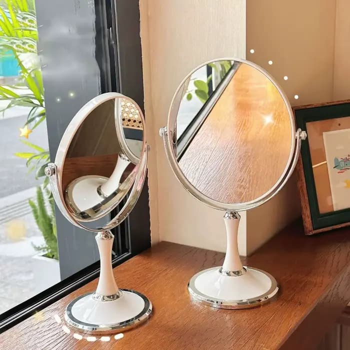 Miroir de maquillage rotatif à 360° double face