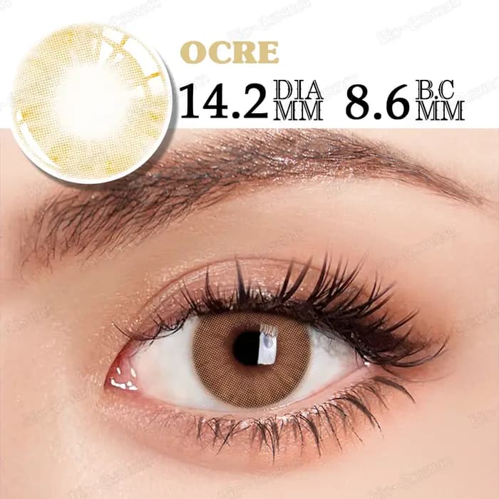 1 paire de lentilles multicolores annuelles pour les yeux