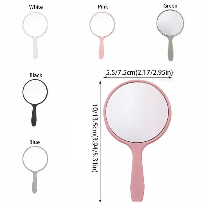 Miroir de maquillage créatif à main avec poignée