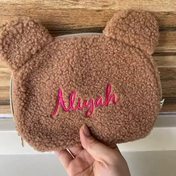 Trousse de maquillage personnalisée Teddy Sherpa