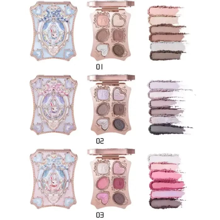 Coffret Cadeau Flowerknows Bunny Garden Collection : Palette Maquillage Haute Pigmentation, Baume à