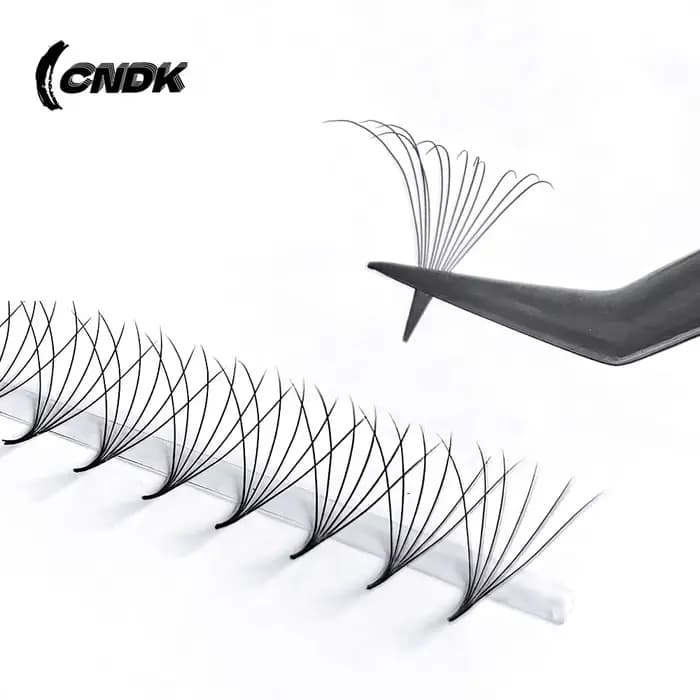 Gérmédia escalPBT Hybrid Pro Made Volume Eyelash Fan, 40Line, 2D-14D Mixed, 1600, Tige pointue, Raci