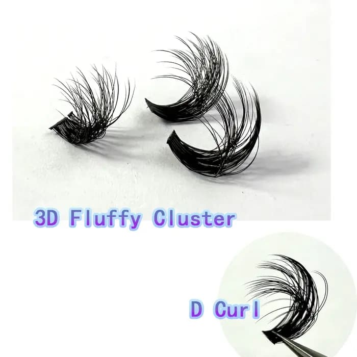 54 rangées 30D-100D 5D grappes de cils épais moelleux 9-16mm mélange vaporeux Extensions
