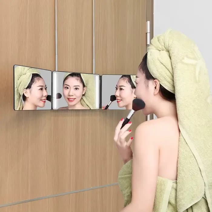 360 ° Miroir de coiffure DIY avec crochets réglables en hauteur