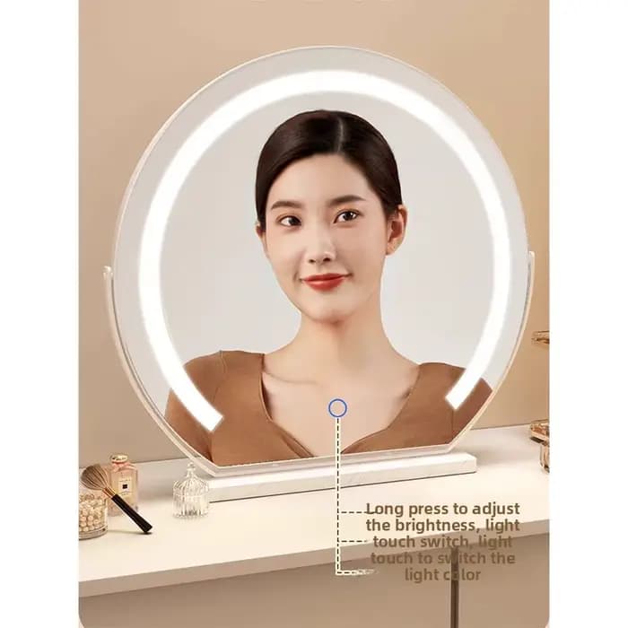 Miroir de maquillage LED intelligent pour la maison avec lampe