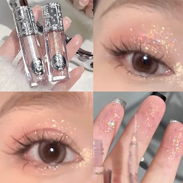 Fard à paupières liquide de balletisme, fard à paupières liquide fin scintillant, haute luminosité,