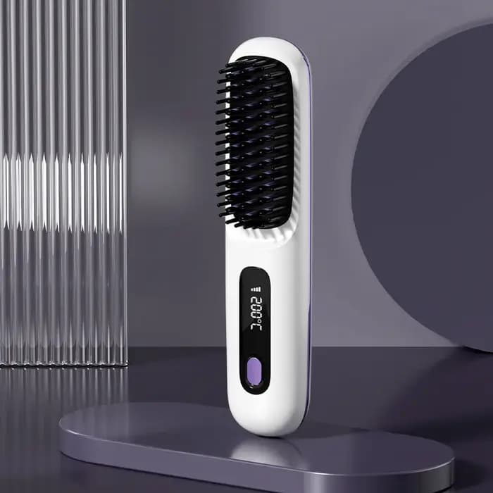 Brosse à lisser les cheveux avec écran LCD