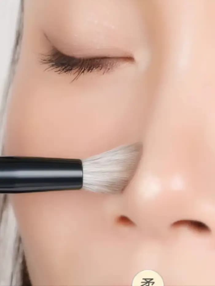 Paquet de 6 pinceaux de maquillage portables, tête de brosse de remplacement, ombre de nez, ensemble