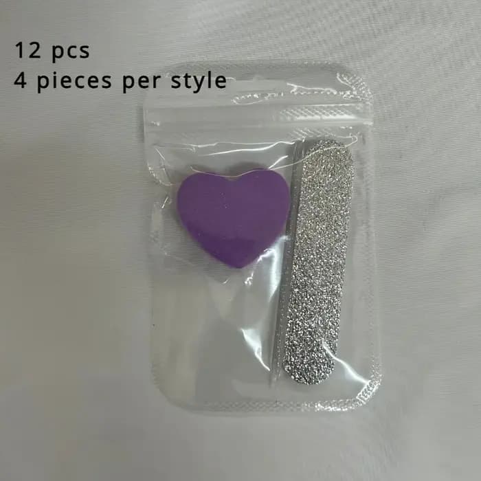 Kit de soins des ongles à paillettes roses