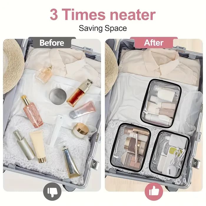 Sac à cosmétiques pour médicaments, organisateur de voyage de grande capacité pour femmes, pochette de toilette facile à essuyer et propre, sac de toilette de voyage à usage quotidien