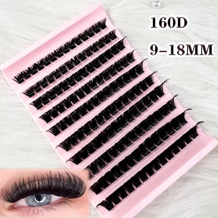 140 paquets de cils en grappe cheveux naturels cils individuels Faux vison bricolage prêt à l'emploi