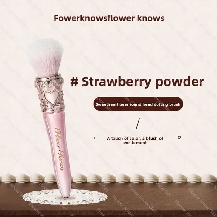 Flower Knows The Sweetie Bear Collection Blush Brush Laine Poudre Libre Surligneur Pinceaux