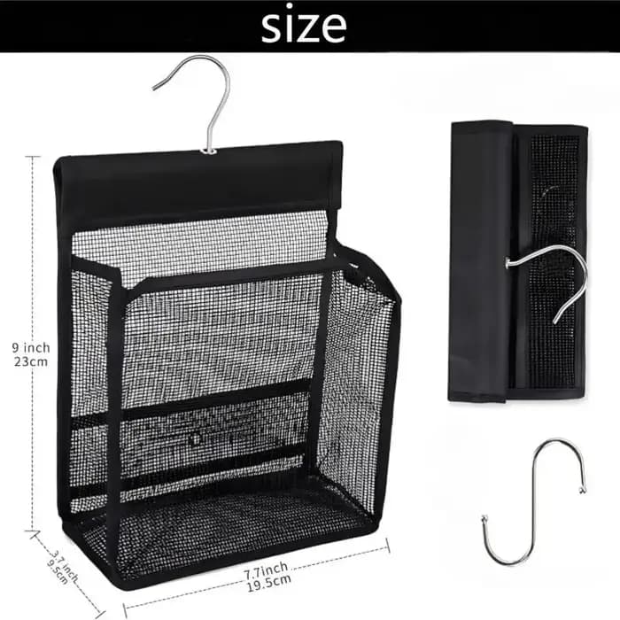 Trousse de toilette suspendue en maille PVC