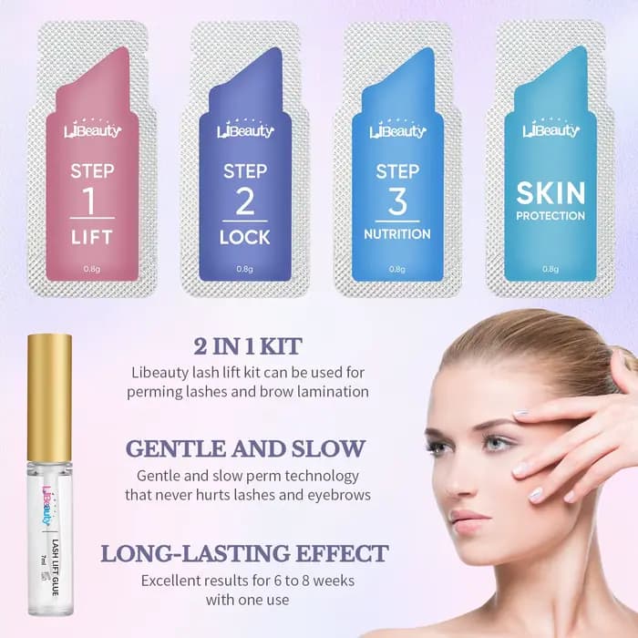 Libeauty Kit de rehaussement de cils et de stratification des sourcils 2 en 1