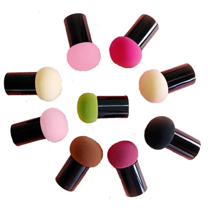 Nouvelle éponge de maquillage en forme de champignon avec boîte de rangement
