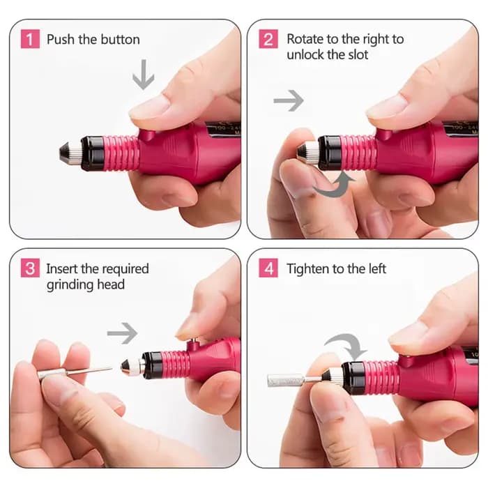 Ensemble de ponceuse à ongles électrique, perceuse à ongles, équipement de meulage, fraise pour manu