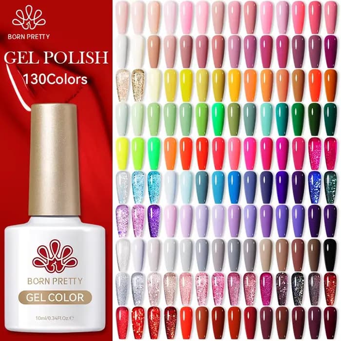 BORN PRETTY 130 couleurs Vernis à ongles Gel 10ml Vernis Semi Permanent Nail Art manucure tremper LE