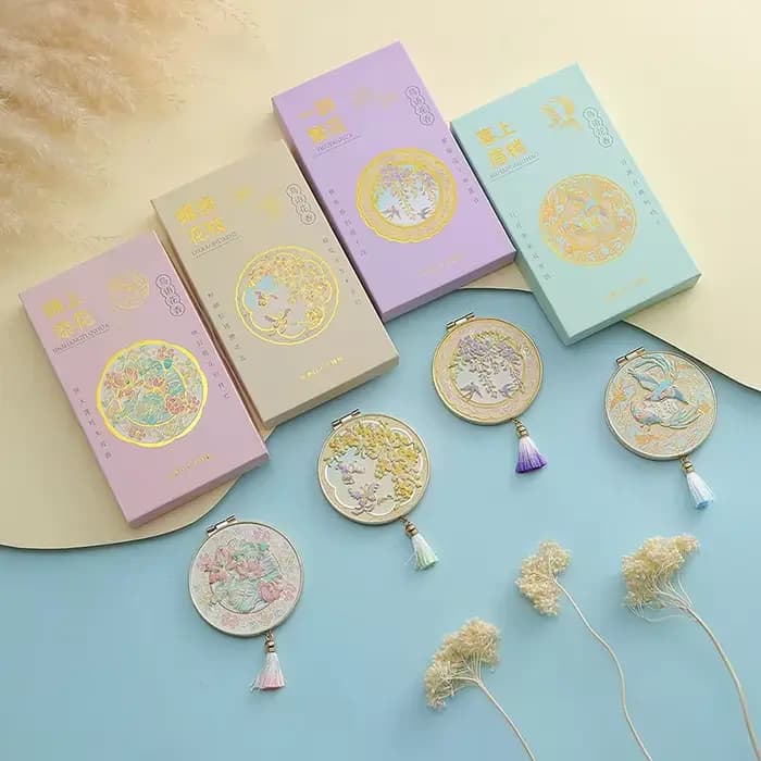 Miroir de maquillage en métal artisanal de Style chinois