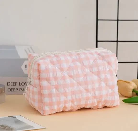 Pochette de maquillage brodée de fleurs personnalisée