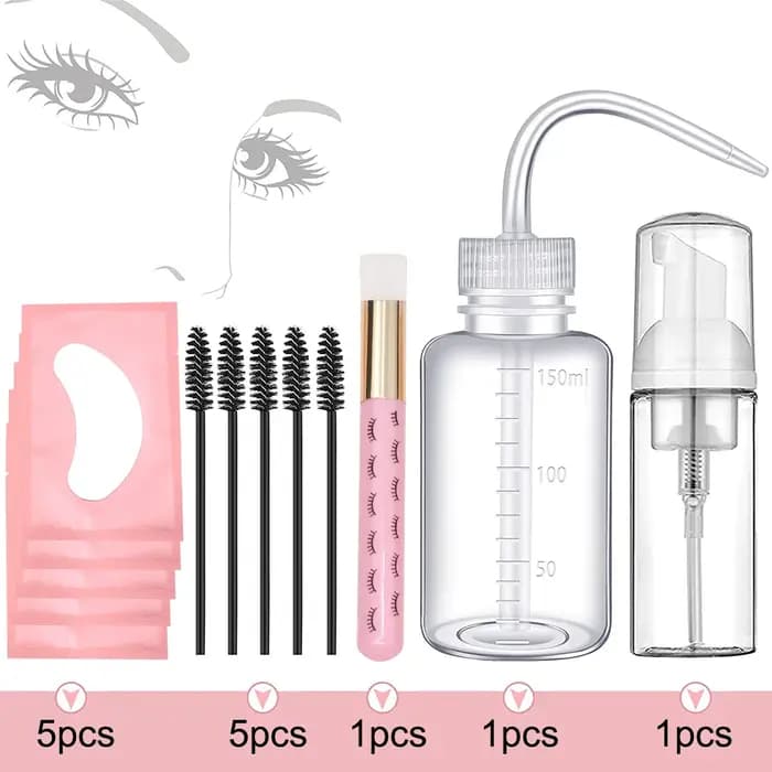 Kit de nettoyage d'extension de cils 5 en 1