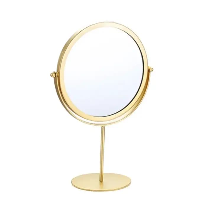 Miroir de Maquillage Rotatif Haute Définition Style Européen en Métal
