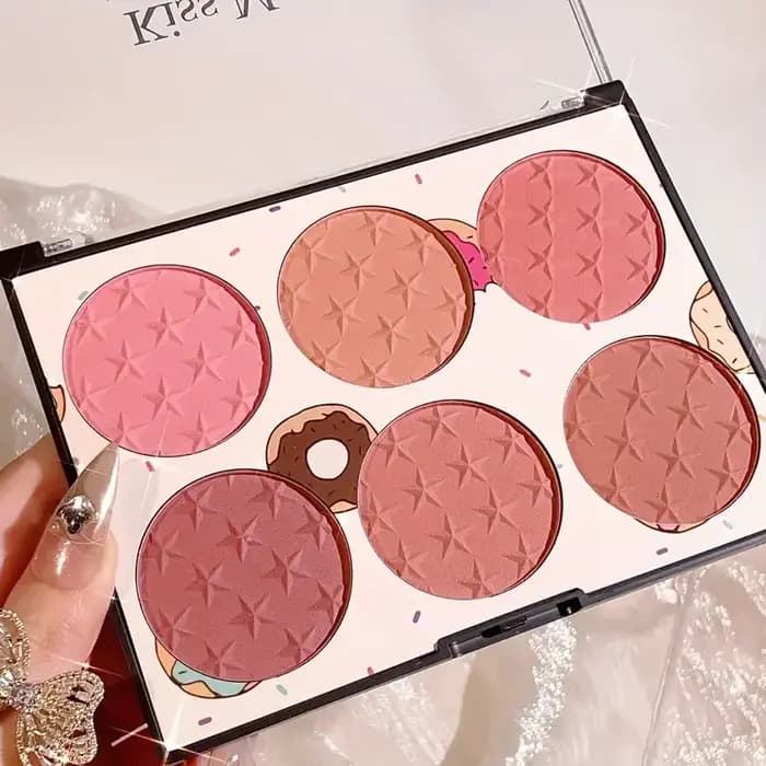 Palette de fards à joues 6 couleurs