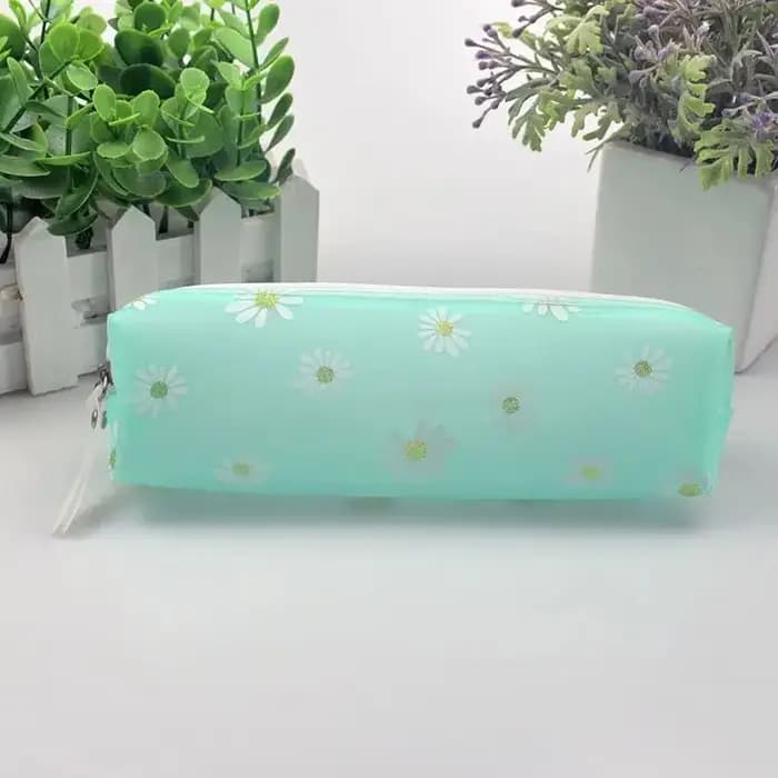 1Pc Trousse à crayons transparente Kawaii Daisy Gift Estuches