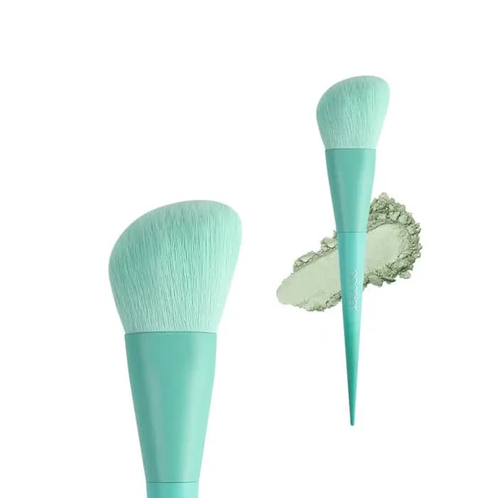 Série de pinceaux de maquillage simples vert d'eau Docolor pour fard à