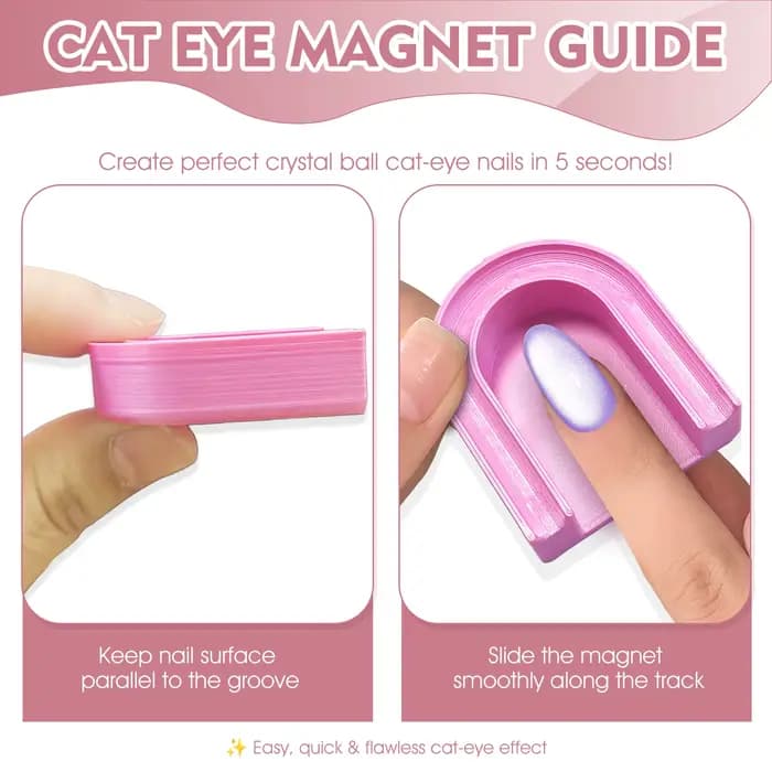 Outil de guidage de vernis Gel magnétique en forme de U, support d'assistant magnétique pour ongles