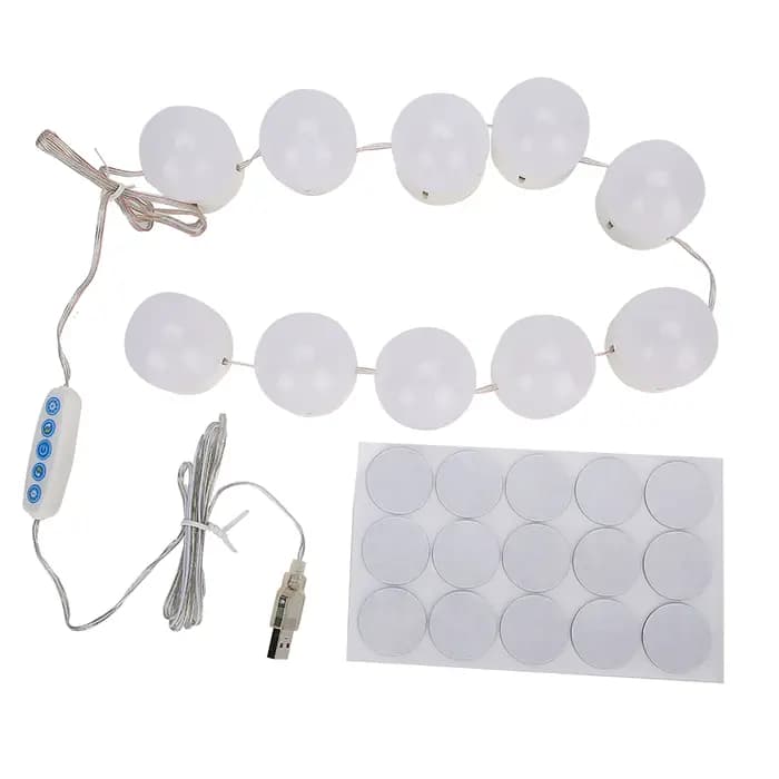 Kit de lumière de miroir cosmétique de maquillage LED avec ampoule à intensité variable
