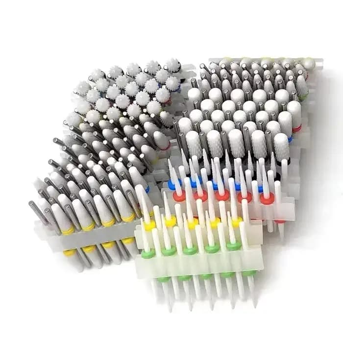 10 forets en céramique, fraises, accessoires de rectifieuse de vernis à ongles rotatifs, accessoires