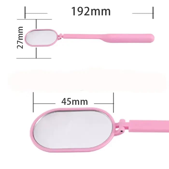 Grand miroir grossissant à poignée longue pour vérifier l'extension des faux cils