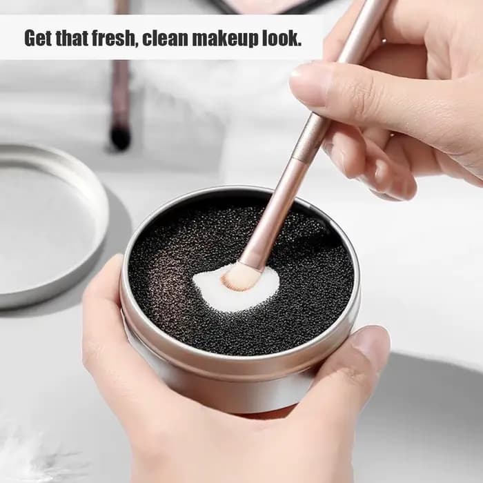 Ensemble de nettoyage de pinceaux de maquillage portables