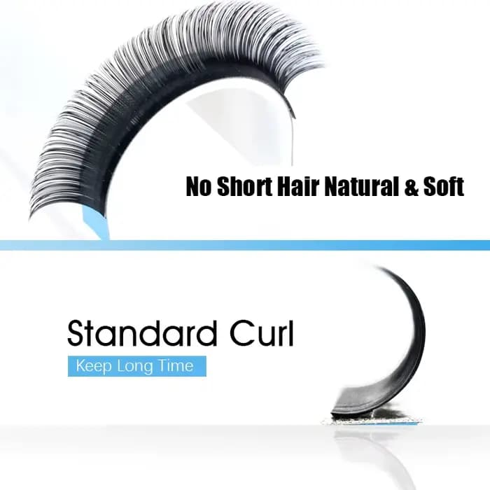 Extensions de cils classiques en vison, lot de 10 étuis, 12 rangées, boucles c/d, marque personnalis