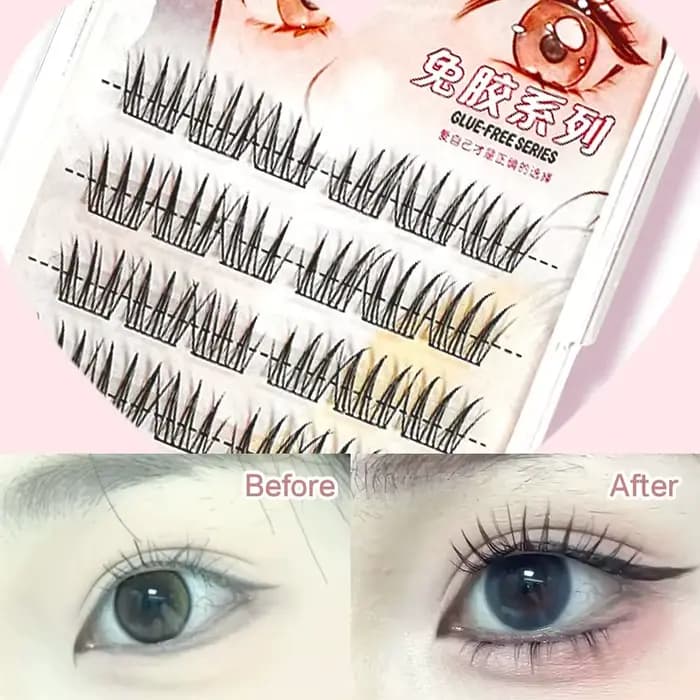 HAIYANLL 48 grappes grande capacité sans colle faux cils Style fille coréenne cils et cils naturels