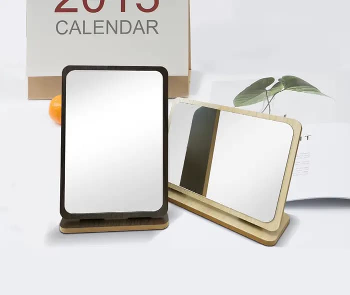 Miroir de Bureau en Bois à Comcussion