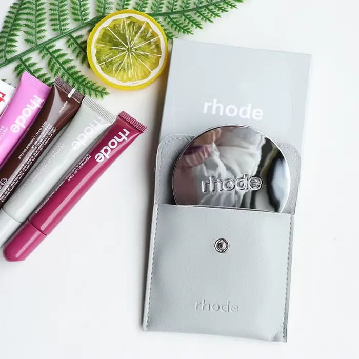 Nouveau miroir de maquillage portable pour femme en acier inoxydable