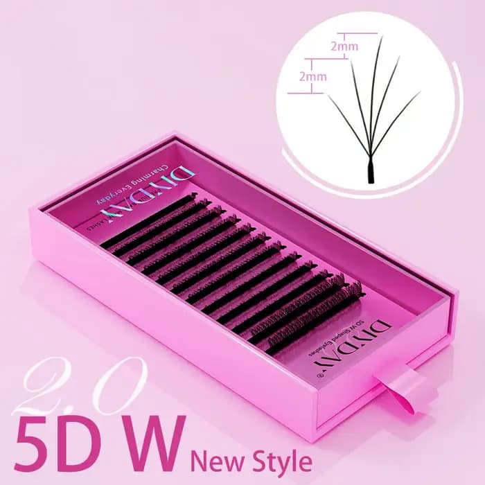 DIYDAY nouveau Style 5D W forme Extensions de cils différentes longueurs 5D