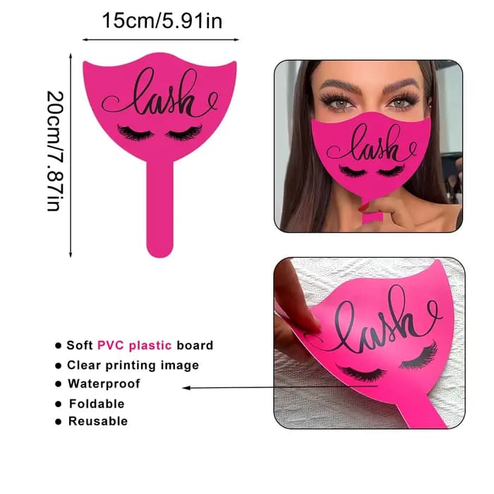 2 pièces technicien de cils Photo accessoire PVC souple cartes de beauté de cils portables pour les