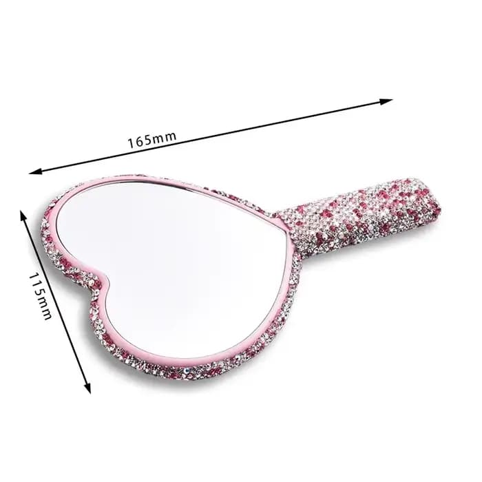 Miroir de maquillage à main en diamant