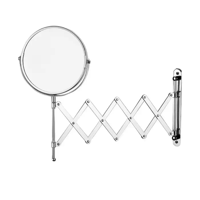 Miroir de maquillage grossissant portable extensible pour salle de bain d'hôtel, miroir pliable télescopique, double face à suspendre au mur