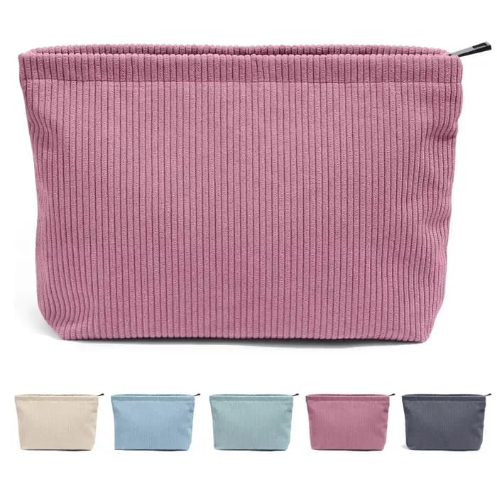 Sac à cosmétiques de voyage en velours côtelé, sac de rangement de maquillage Portable, sacs à main